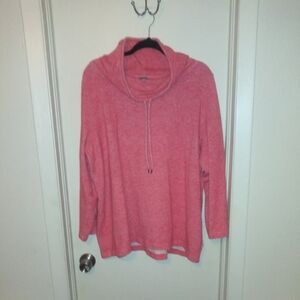 T by Talbots Drawstring Cowl Neck Pullover Top Size 3Xp